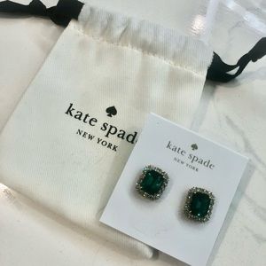 Brand new Kate Spade emerald earrings (faux emerald)